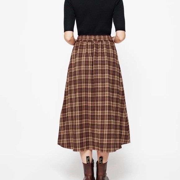 Disturbia Milo Check Button Down Midi Skirt - Picture 3 of 10